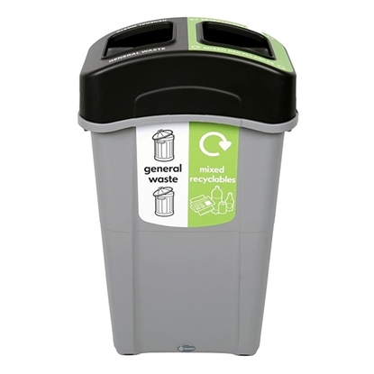 Picture of Eco Nexus Duo 85 Recycling Bin with 50/50 Split Lid