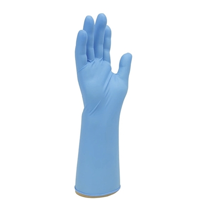 Picture of GL891 Bodyguards Long Cuff Powder Free Examination Glove BLUE LARGE