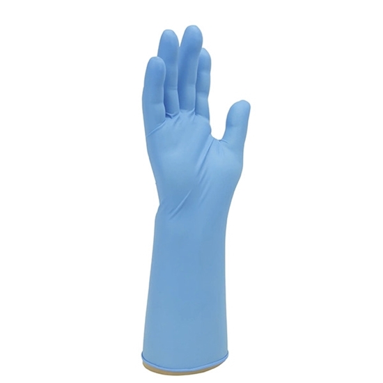 Picture of Bodyguards Long Cuff Powder Free Examination Glove BLUE MEDIUM