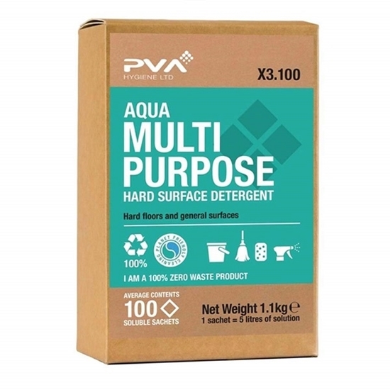 Picture of PVA Hygiene Aqua Multi-purpose Hard Surface Cleaner 100 Sachets