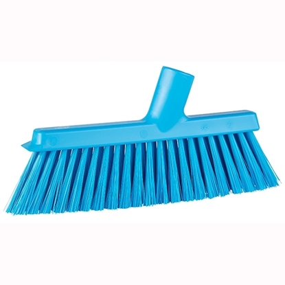 Picture of Vikan Dustpan Broom with Angled Thread Medium Bristles 250MM BLUE