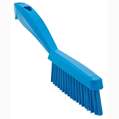 Picture of Vikan Narrow Hand Brush with Short Handle Very Hard Bristles 300MM BLUE