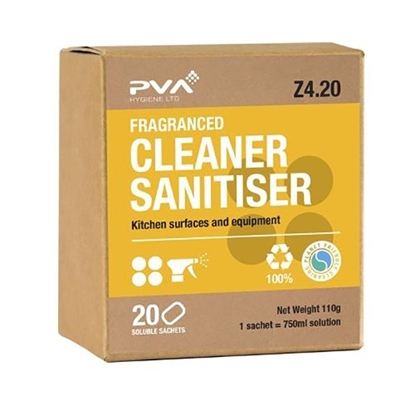 Picture of PVA Hygiene Cleaner Sanitiser (Food Safe) 20 Soluble Sachet Per Tub