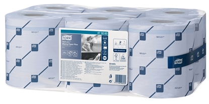 Picture of Tork Reflex™ M4 Wiping Paper Plus 2 Ply Blue