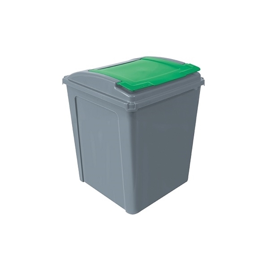 Picture of Eco Waste Recycling Bin 50 LITRE with GREEN Lid