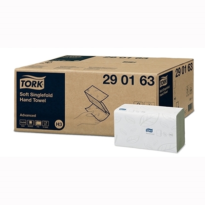 Picture of Tork H3 Singlefold Hand Towel Advanced 2 Ply White