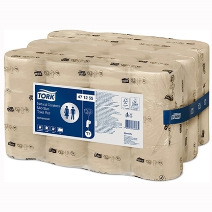 Picture of Tork T7 Natural Coreless Mid-Size Toilet Roll Advanced 2 Ply