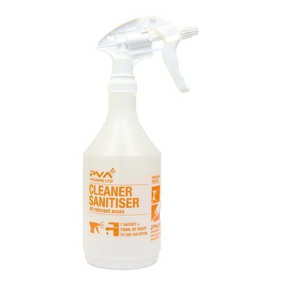 Picture of PVA Hygiene Cleaner Sanitiser Empty Trigger Spray Bottle 750ML