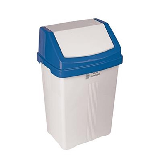 Picture of SWING BIN 50 LITRE WHITE/WHITE