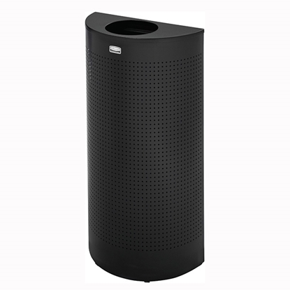 Picture of Rubbermaid Half Round Perforated Open Top Bin 45 LITRE BLACK