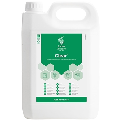 Picture of Evans Clear Window, Glass & Stainless Steel Cleaner 5 Litre