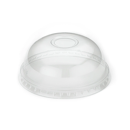 Picture of R10053 9oz/12oz rPET Domed Lid with Hole (1000)