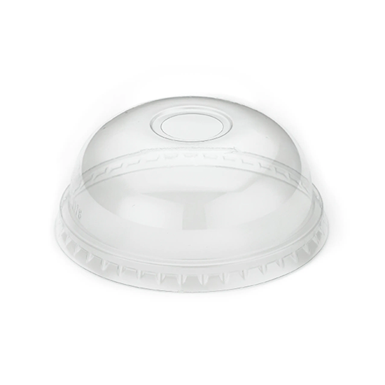 Picture of R10053 9oz/12oz rPET Domed Lid with Hole (1000)