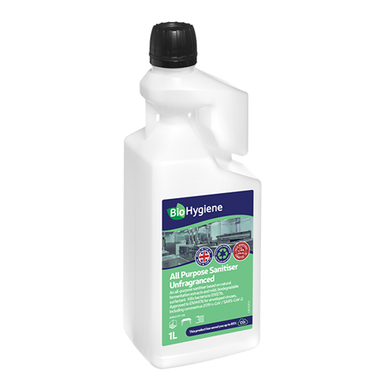 Picture of BioHygiene Unfragranced All Purpose Sanitiser 1 Litre Concentre