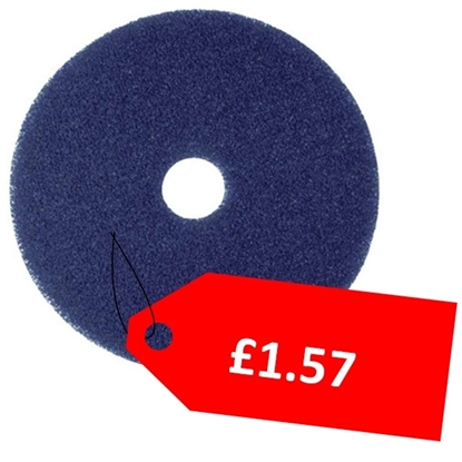 Picture of 16" BLUE ECONOMY CLEANING FLOOR PAD - CLEARANCE SALE