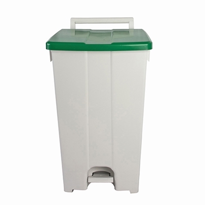 Picture of 90L Polaris Pedal Bin with Green Lid