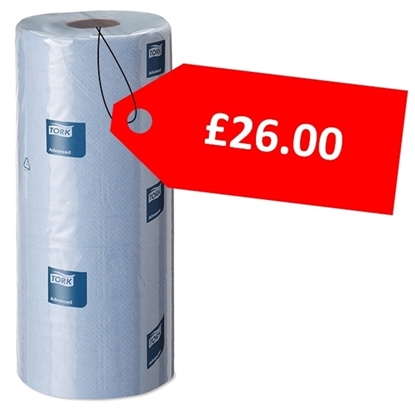 Picture of TORK 152225 C1 HYGIENE ROLL ADVANCED 2 PLY BLUE - CLEARANCE SALE