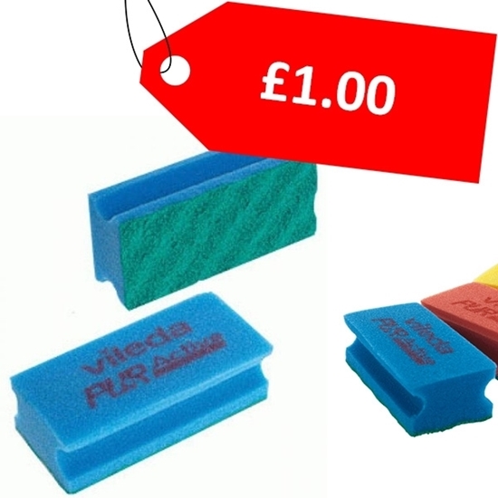 Picture of Vileda 123114 PurActive Blue Sponge Scourer (15x7cm) - CLEARANCE SALE