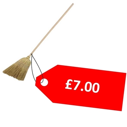Picture of Hillbrush 1400mm Medium Corn Broom with Handle - CLEARANCE SALE