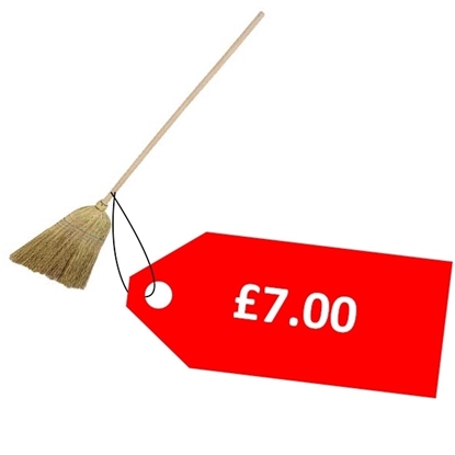 Picture of HILLBRUSH CN1 1400MM MEDIUM CORN BROOM WITH HANDLE - CLEARANCE SALE