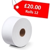 Picture of Mini-Maxi Jumbo Toilet Rolls 2 Ply White - CLEARANCE SALE