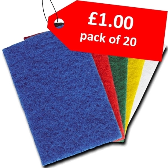 Picture of Blue Standard Grade Scouring Pad small 15x10cm - CLEARANCE SALE