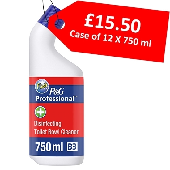 Picture of Flash Professional 9d Disinfecting Toilet Bowl Cleaner 12 X 750ML - CLEARANCE SALE