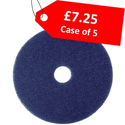 Picture of 16" BLUE ECONOMY CLEANING FLOOR PAD - CLEARANCE SALE