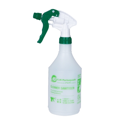 Picture of CJS Empty Trigger Bottle for CLEANER SANITISER - GREEN