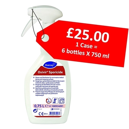 Picture of Diversey Oxivir Sporicide Spray Ready to use Cleaner and Disinfectant - CLEARANCE SALE