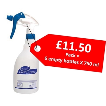 Picture of Empty Sure Interior and Surface Cleaner 6 x 750ml - CLEARANCE SALE