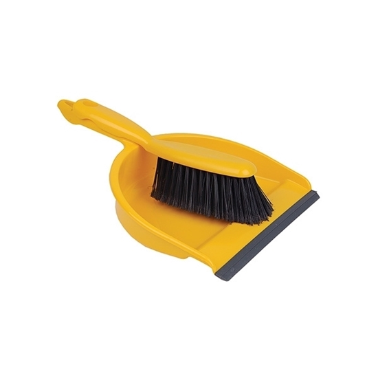 Picture of PROFESSIONAL YELLOW SOFT DUSTPAN AND BRUSH