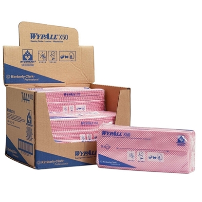 Picture of WypAll X50 Cleaning Cloths Interfold Red [6]