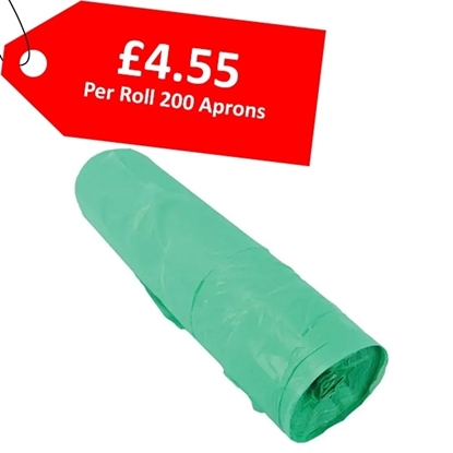 Picture of STANDARD ROLL GREEN APRONS 42" DISPOSABLE 200 ROLL - CLEARANCE SALE