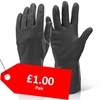 Picture of HEAVYWEIGHT BLACK GLOVES MEDIUM (ST) - CLEARANCE SALE