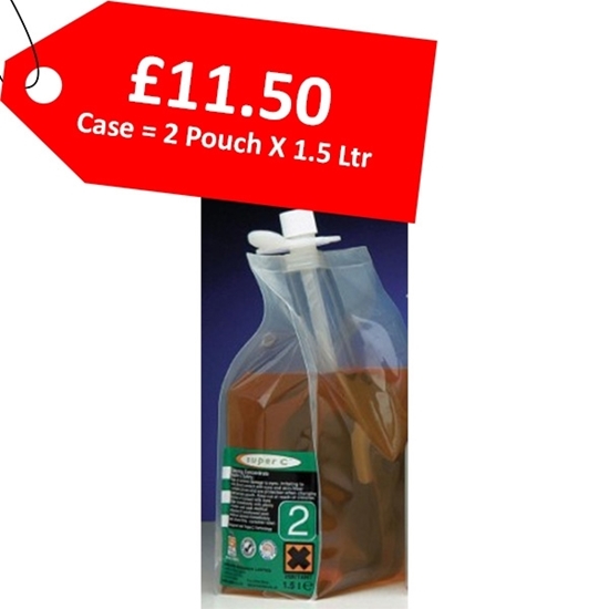 Picture of V002 Catering Cleaner Conc 2 x 1.5Ltr Pouch - CLEARANCE SALE
