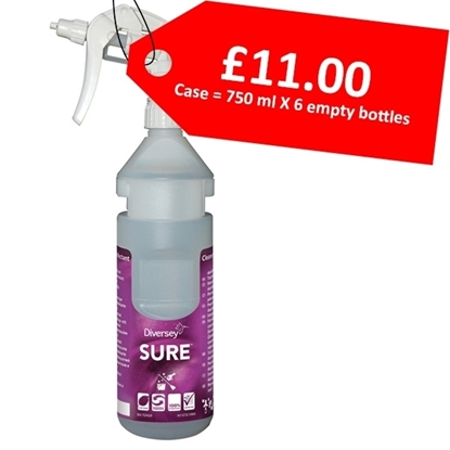 Picture of Sure Cleaner Disinfectant 750ml - White Empty Spray Bottle with Canyon Foam Trigger Head - CLEARANCE SALE