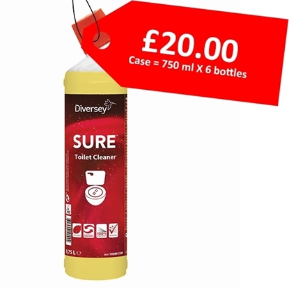 Picture of SURE Toilet Cleaner (6 x 750ml) - CLEARANCE SALE