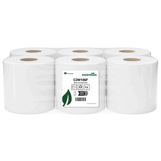 Picture of C2W156F White Centrefeed Roll