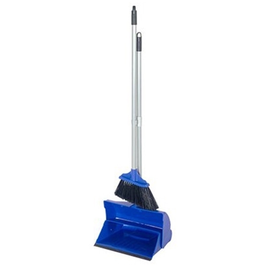 Picture of BLUE LOBBY DUSTPAN & BRUSH PLASTIC COMPLETE