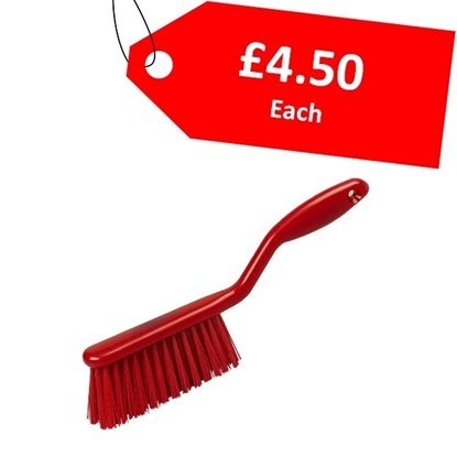 Picture of Red 12½" (317mm) Stiff Resin Set Counter Hand Brush - CLEARANCE SALE