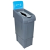 Picture of Light Blue Procycle Recycling Bin, Lid & Back Panel 80L - for Glass Bottles & Jars