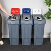 Picture of Dark Blue Procycle Recycling Bin, Lid & Back Panel 80L - for Mixed Paper & Card