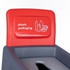 Picture of Red Procycle Recycling Bin, Lid & Back Panel 80L - for Plastic Packaging