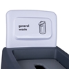 Picture of White Procycle Recycling Bin, Lid & Back Panel 80L - for General Waste