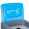 Picture of Light Blue Procycle Recycling Bin, Lid & Back Panel 80L - for Glass Bottles & Jars