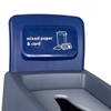 Picture of Dark Blue Procycle Recycling Bin, Lid & Back Panel 80L - for Mixed Paper & Card