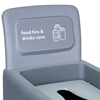 Picture of Grey Procycle Recycling Bin, Lid & Back Panel 80L - for Food Tins & Drinks Cans