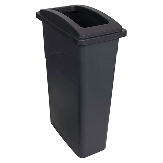 Picture of Black Recycling Wall Hugger Bin 90L & Lid