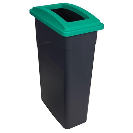 Picture of Teal Recycling Wall Hugger Bin 90L & Lid